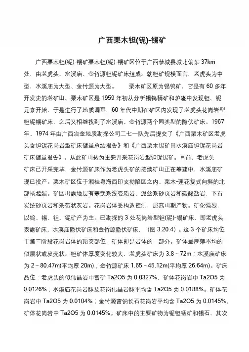 广西栗木钽(铌)-锡矿