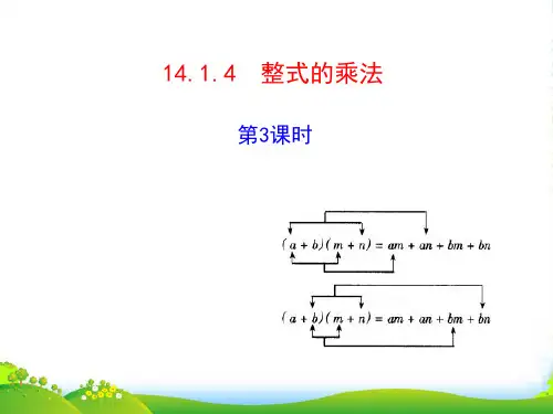 人教版八年级数学上册《14.1整式的乘法(第3课时) 》课件