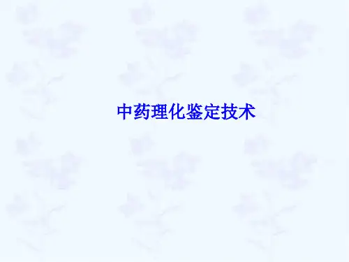 中药理化鉴定技术.ppt