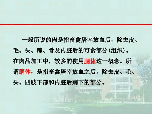 肉的组成和性质