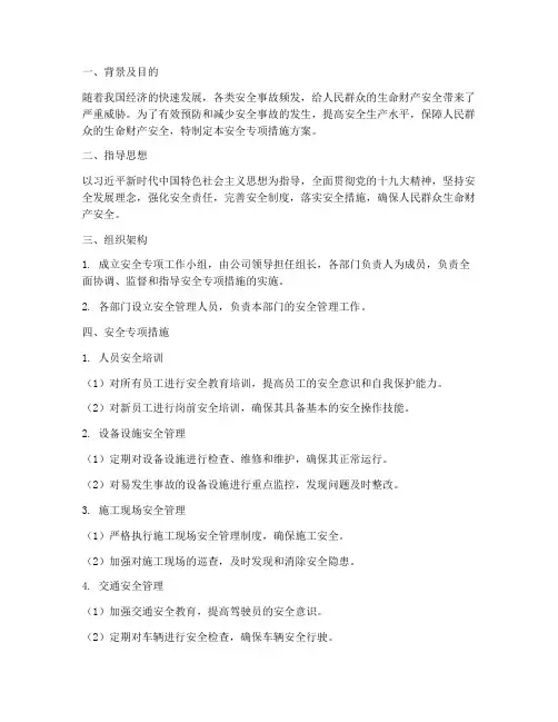 安全专项措施方案