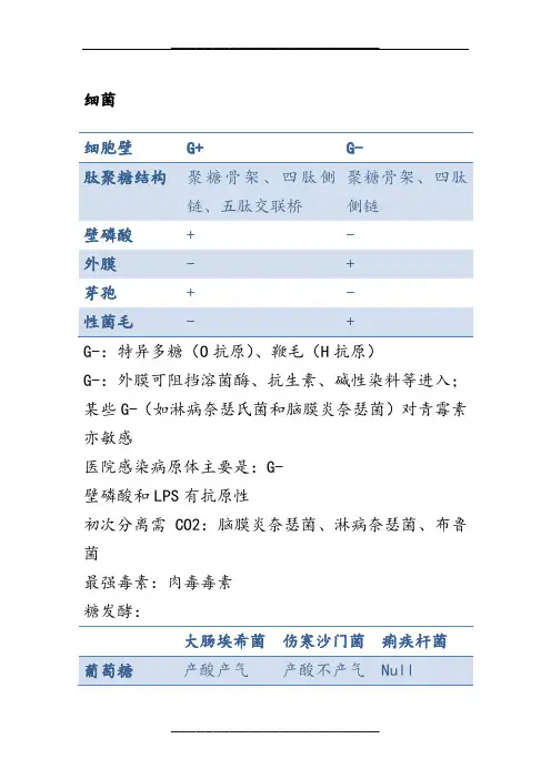 微生物笔记实用总结