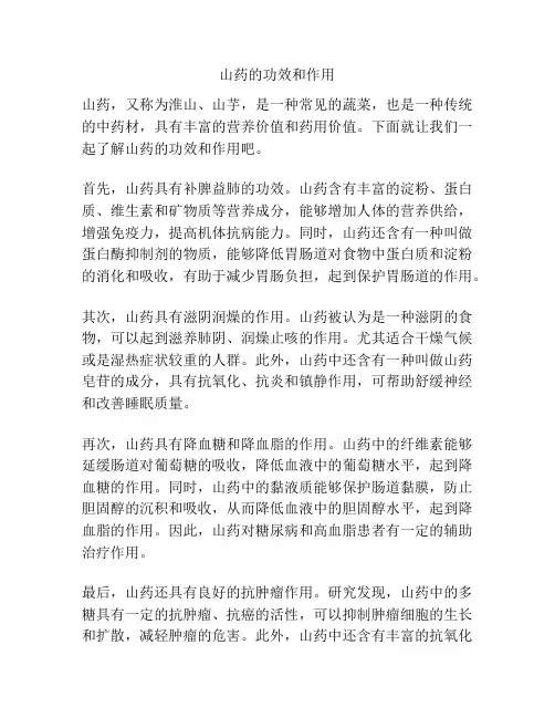 山药的功效和作用
