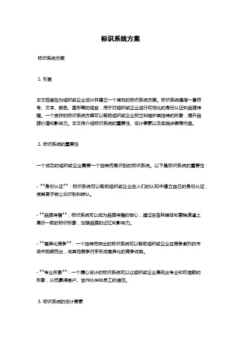 标识系统方案