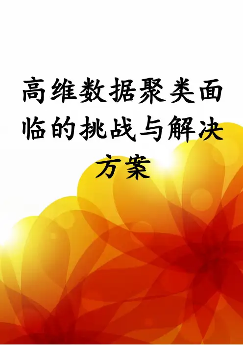 高维数据聚类面临的挑战与解决方案
