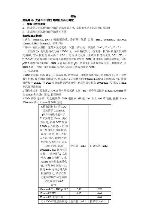 11工程酶与蛋白质工程实验报告