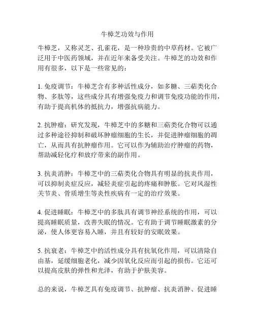 牛樟芝功效与作用
