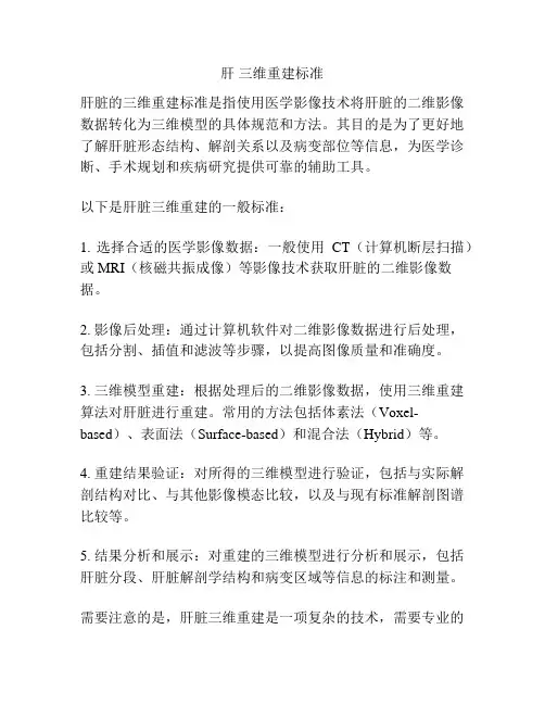 肝 三维重建标准