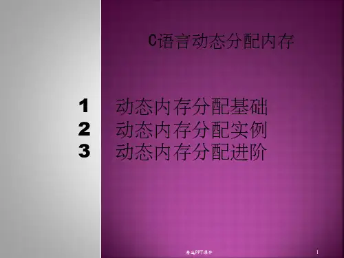 C语言动态分配内存PPT课件