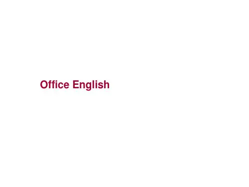 Office English办公室英语