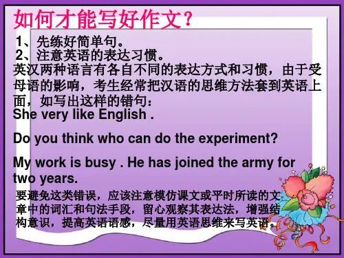 英语写作方法指导ppt课件