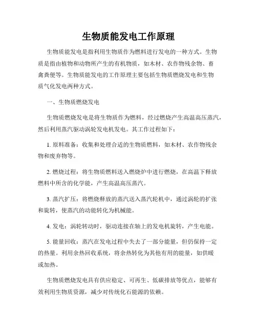 生物质能发电工作原理
