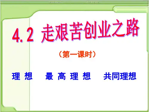 走艰苦创业之路时精品PPT课件