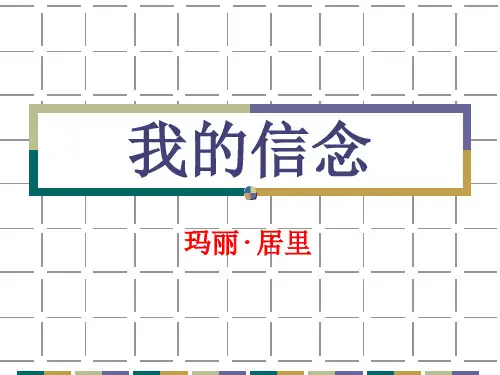 《我的信念》PPT课件七