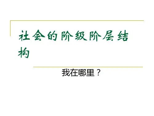 社会学课件社会阶级阶层结构
