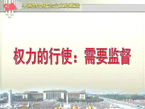 高三政治 我国政府受人民的监督精华 新人教版