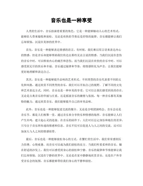 音乐也是一种享受