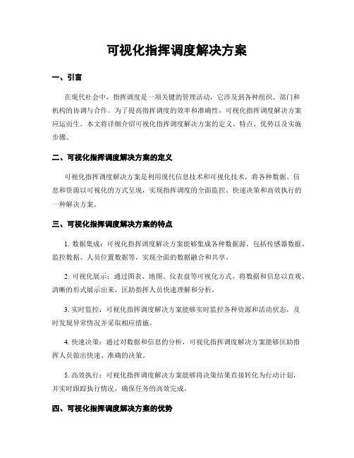 可视化指挥调度解决方案