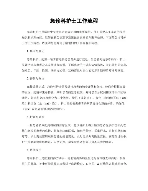 急诊科护士工作流程