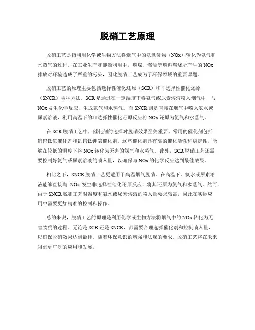脱硝工艺原理