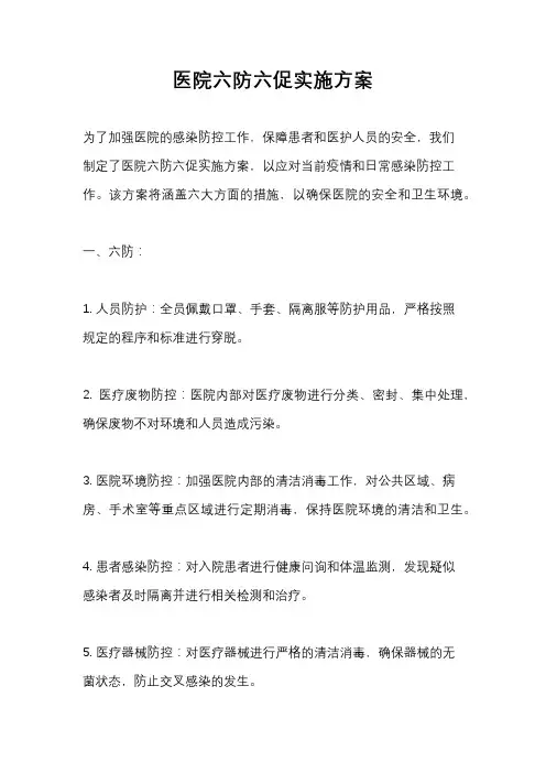 医院六防六促实施方案