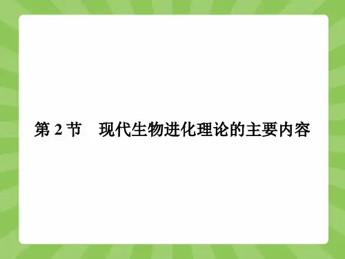人教课标版高中生物必修2第7章现代生物进化理论的主要内容2