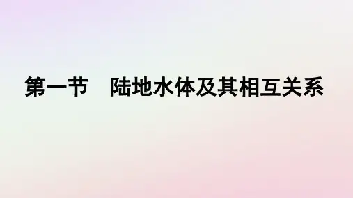 高中地理第4章水的运动第1节陆地水体及其相互关系课件新人教版选择性必修1