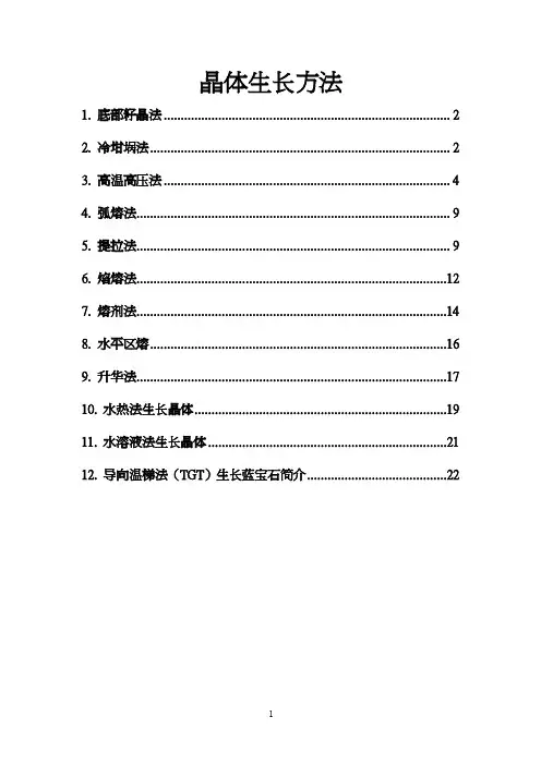 蓝宝石晶体生长方法（全）