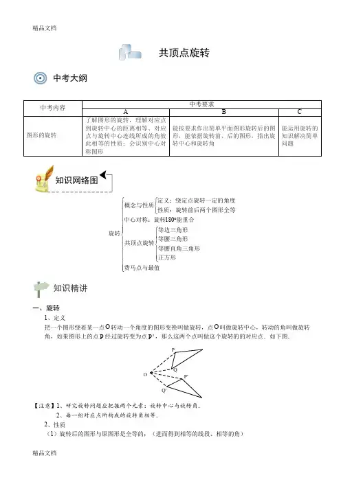 图形变换共顶点旋转.知识精讲(-2015)教学教材