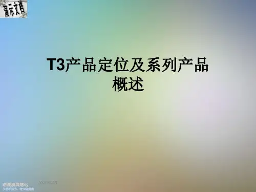 T3产品定位及系列产品概述