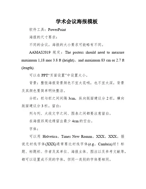 学术会议海报模板