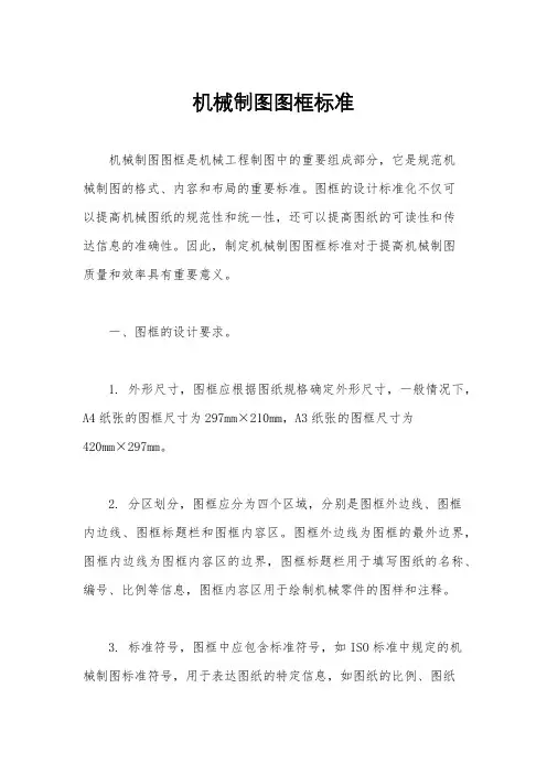 机械制图图框标准
