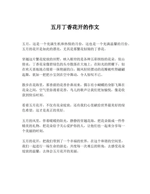 五月丁香花开的作文