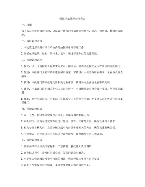 图纸审批管理制度内容