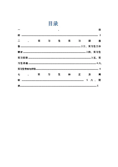 实习生实习管理办法