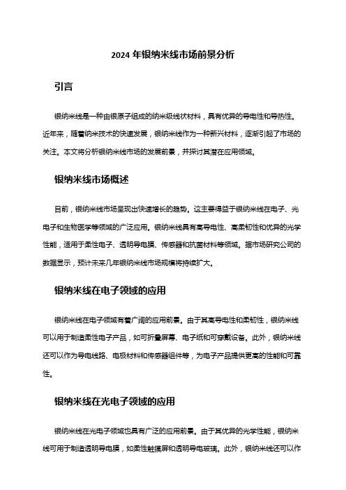 2024年银纳米线市场前景分析