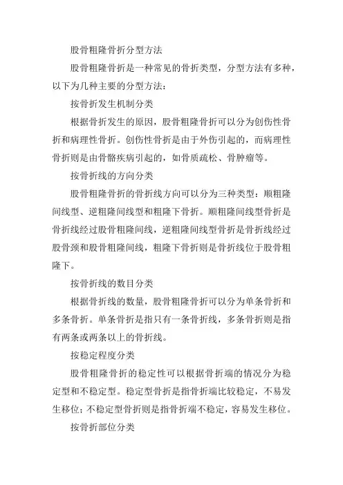 股骨粗隆骨折分型方法