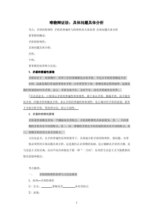 唯物辩证法：具体问题具体分析