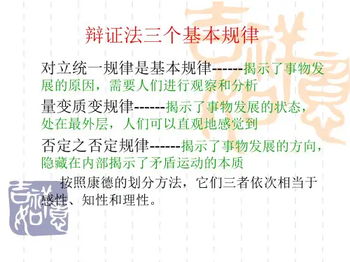 辩证法三个基本规律