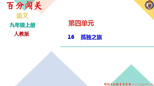 初中九年级(上册)《孤独之旅》同步练习语文课件.pdf