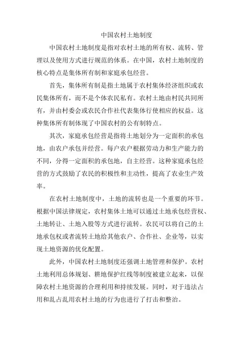 中国农村土地制度
