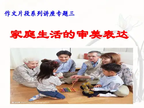 作文片段系列讲座三 家庭生活的审美表达——2020年中考语文复习专题(20张)