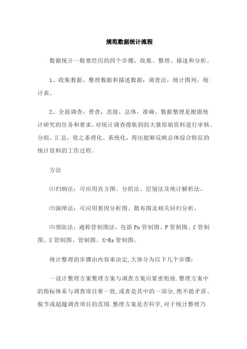 规范数据统计流程