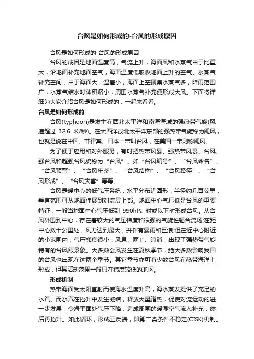 台风是如何形成的-台风的形成原因