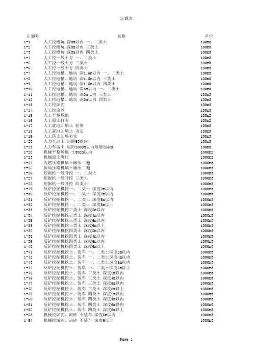 《浙江省建筑工程预算定额》定额库(2010版)