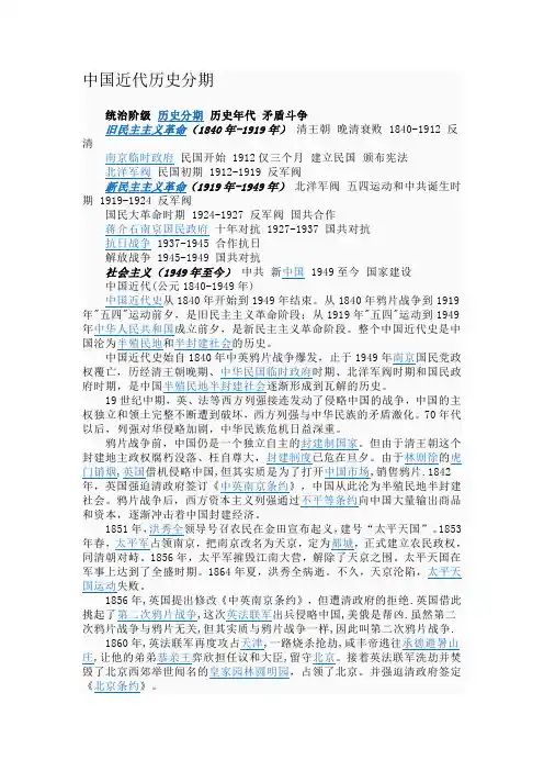 中国近代史分期