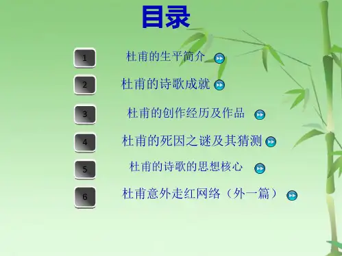 关于杜甫生平介绍及作品赏析的(共19张PPT)
