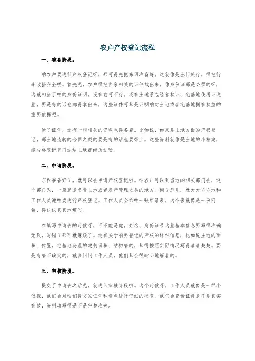 农户产权登记流程