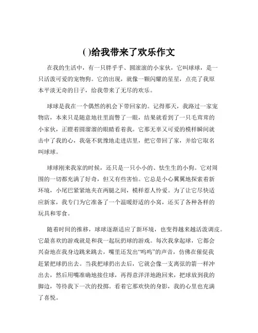 ( )给我带来了欢乐作文