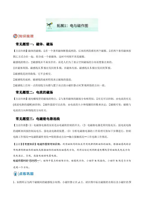 3.1拓展——电与磁作图(原卷版+解析)